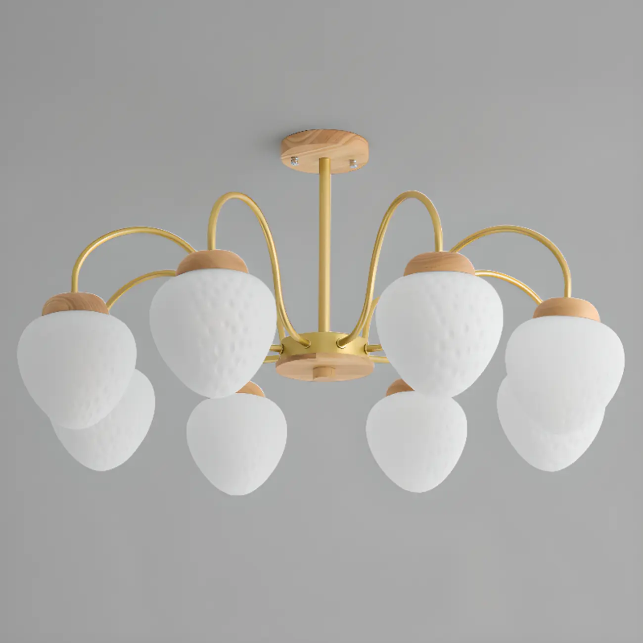 3/5/8-Light Modern Globe Ceiling Chandelier with Glass Shades