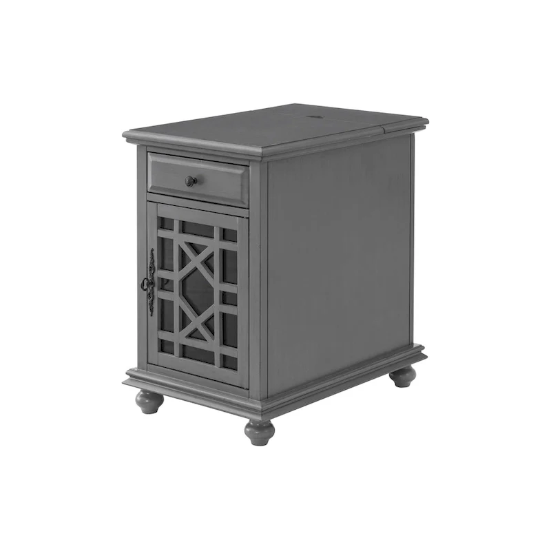 Elegant Chairside Table with Power