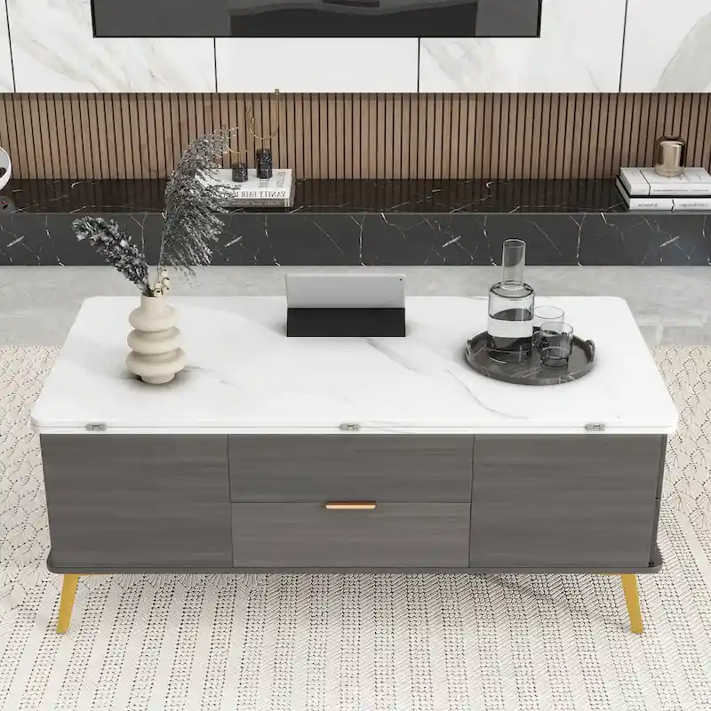 Lift Top Coffee Table Multi Functional Table with Drawers