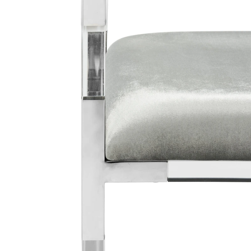 SAFAVIEH Couture Shakti Grey Acrylic Bench - 50Wx18Dx26H