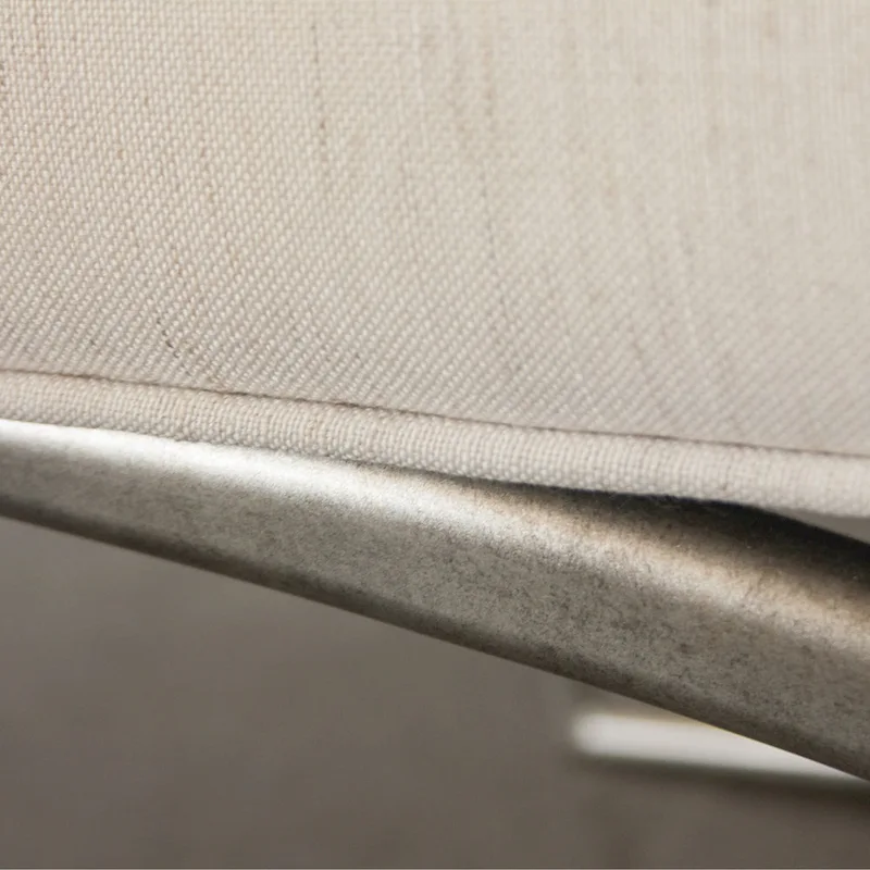 Roundhill Furniture Mantalia Upholstered Bench with Metal Frame, Champagne