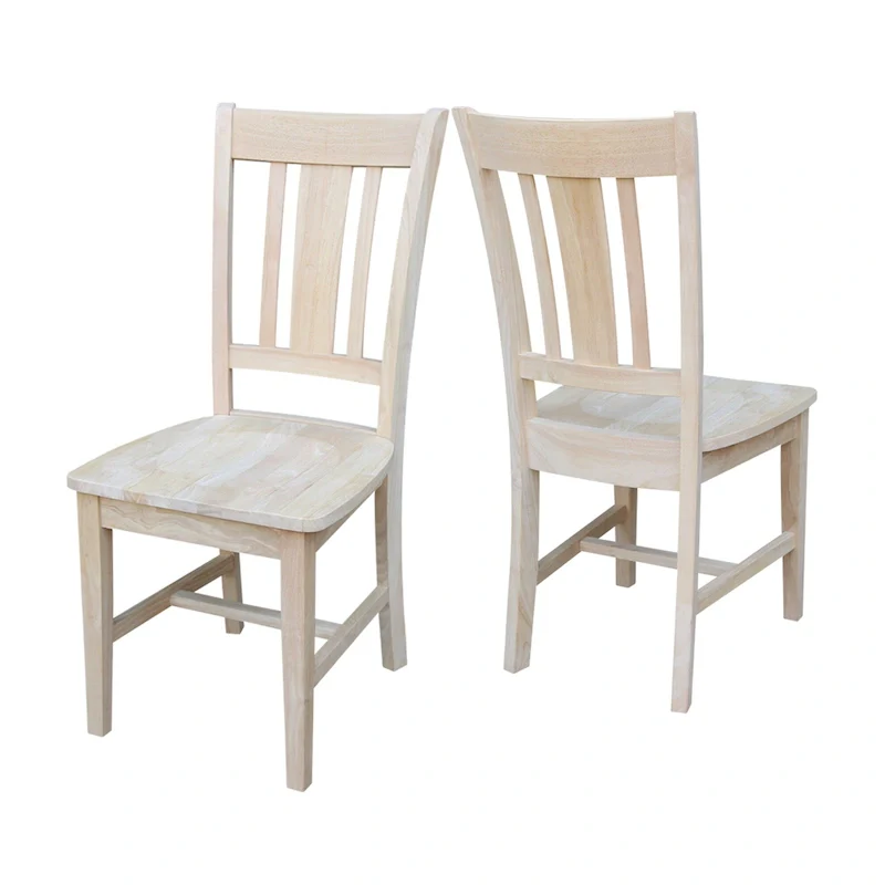 International Concepts Solid Wood San Remo Splatback Chairs, Set of 2