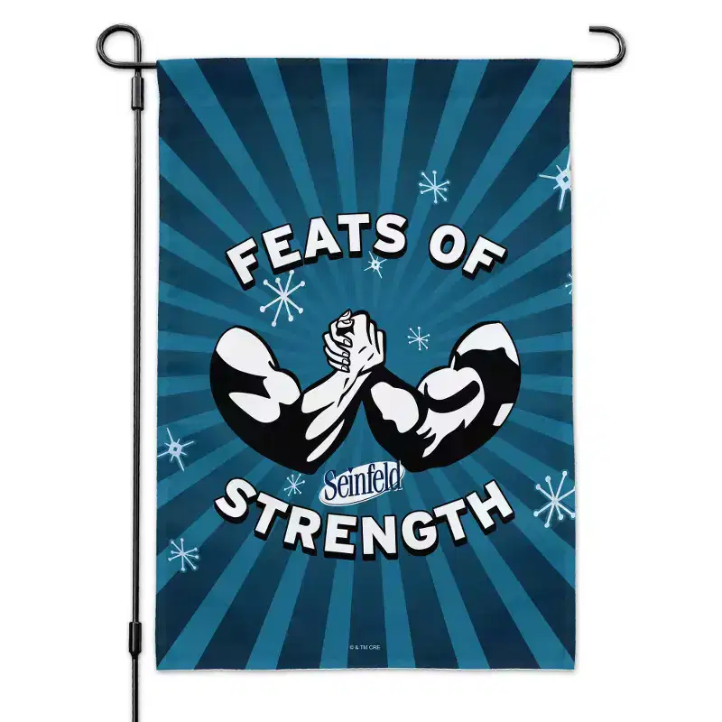 Feats of Strength Garden Yard Flag with Pole Stand Holder