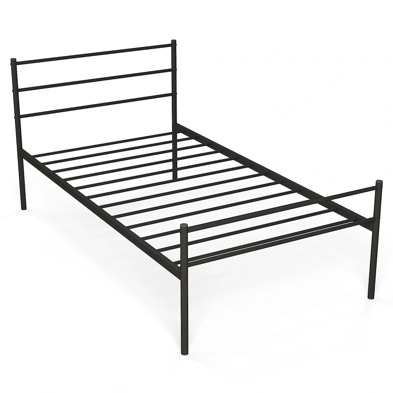 Costway Twin Metal Bed Frame Mattress Foundation No Box Spring Needed