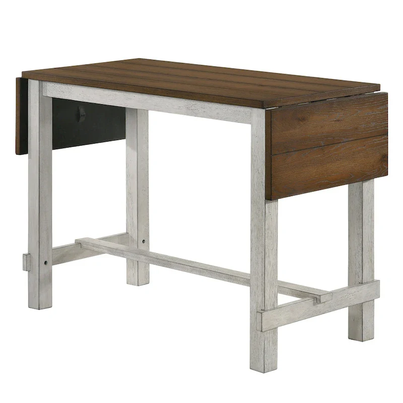 Farmhouse Wood 5-Piece Counter Height Dining Table and Stool Set