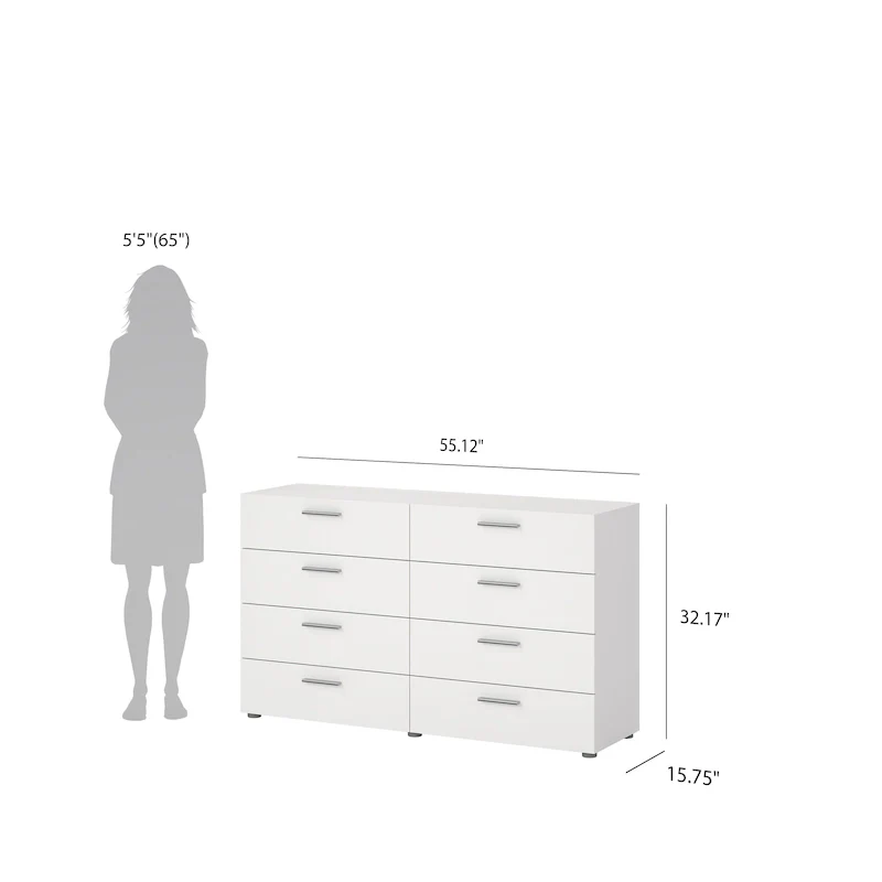 Porch & Den Angus Space-saving 8-Drawer Double Dresser