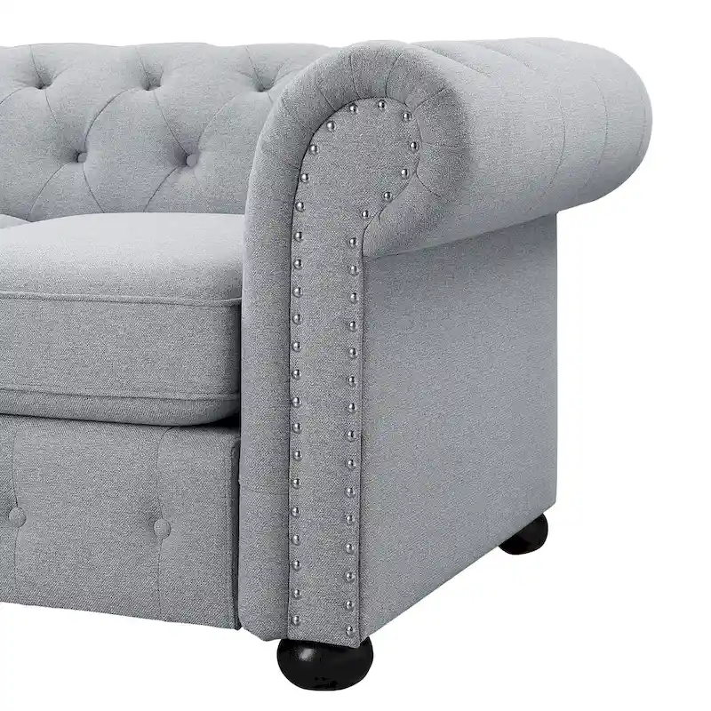 Tufted Chesterfield Loveseat Sofa