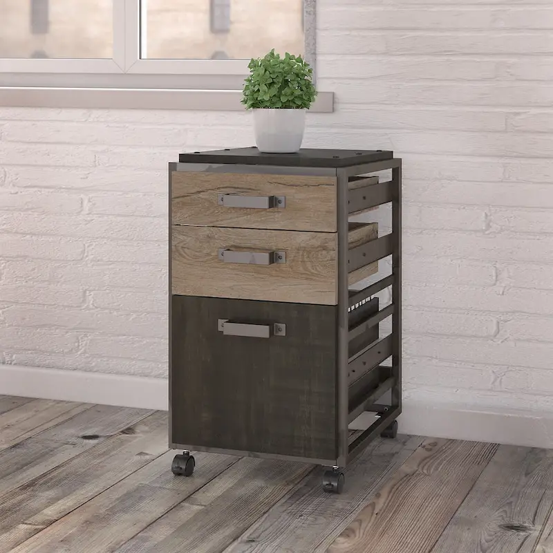 Refinery 3-drawer Mobile File Cabinet