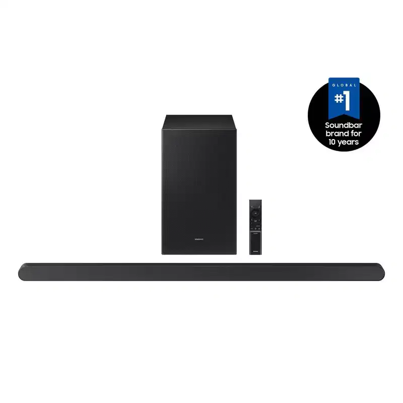 Samsung Ultra-slim 3.1ch. Wireless Dolby ATMOS Soundbar with Q-Symphony: Subwoofer Included, Bluetooth, Wi-Fi