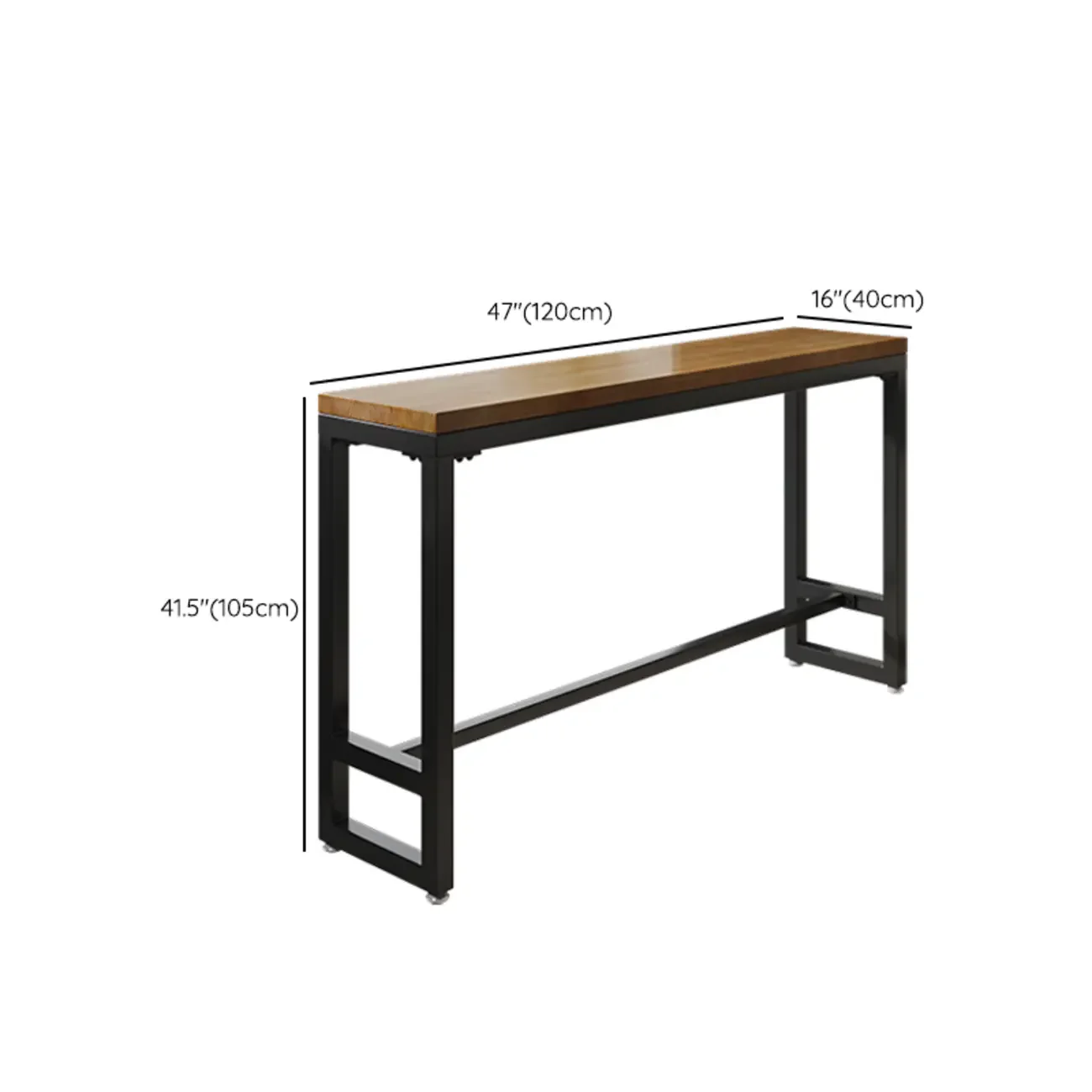 Retro Brown Wooden Industrial Bar Tables