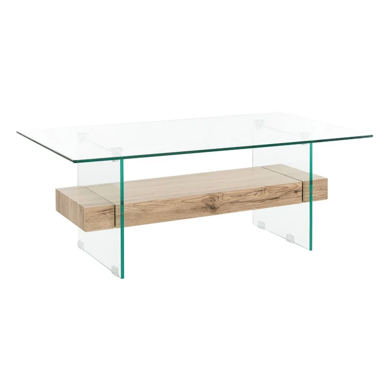 Modern Glass Coffee Table - 43.3 x 23.6 x 16.5