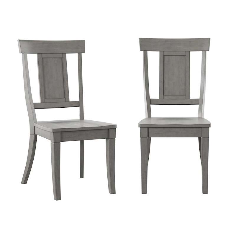 Ronda Panel Back Wood Dining Chairs (Set of 2)