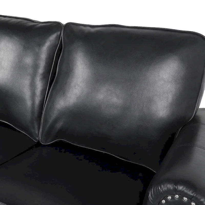 Lawton Faux Leather Loveseat with Nailhead Trim by Christopher Knight Home