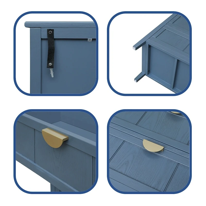 American Style Cabinet with Non-Slip Foot Pads and 3 Drawer