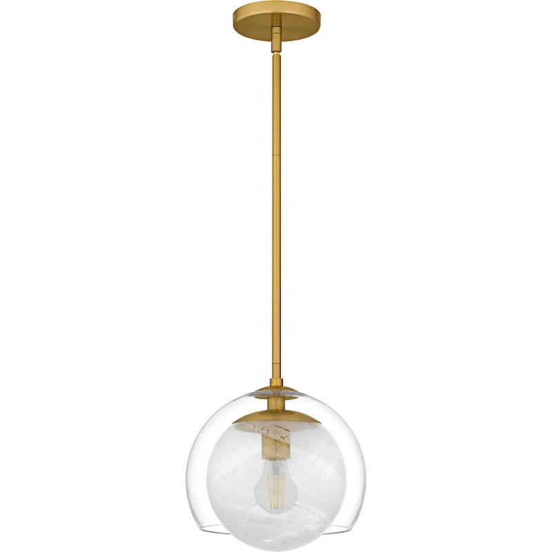 Eslinger 1-Light Brushed Gold Mini Pendant