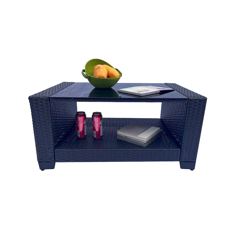 7-Piece PE Rattan Wicker Cushioned Sofa Set