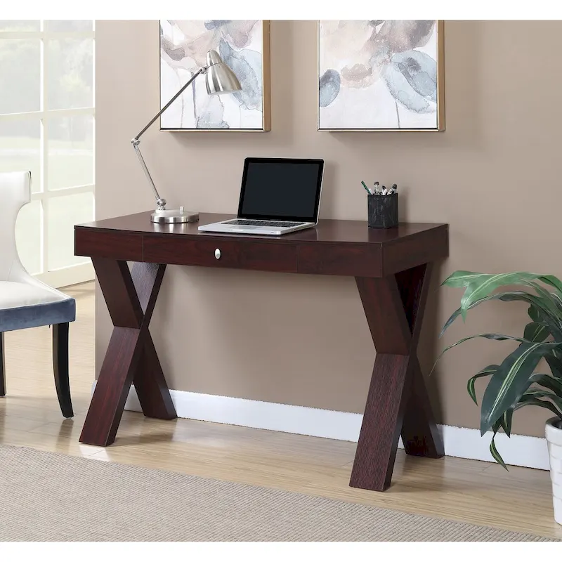 1 Drawer Desk with Crisscross Legs
