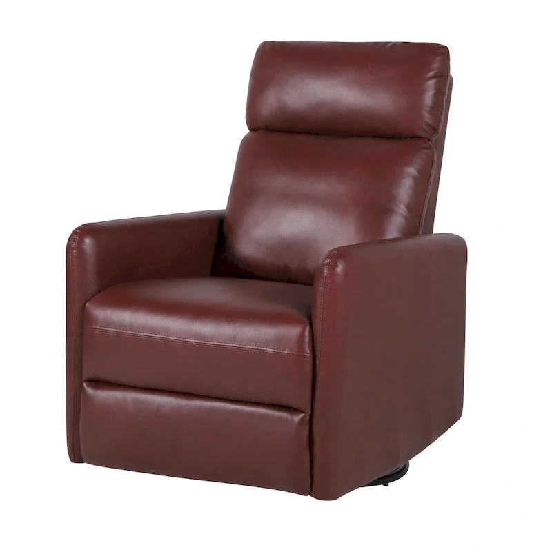 Leather Manual Swivel Recliner