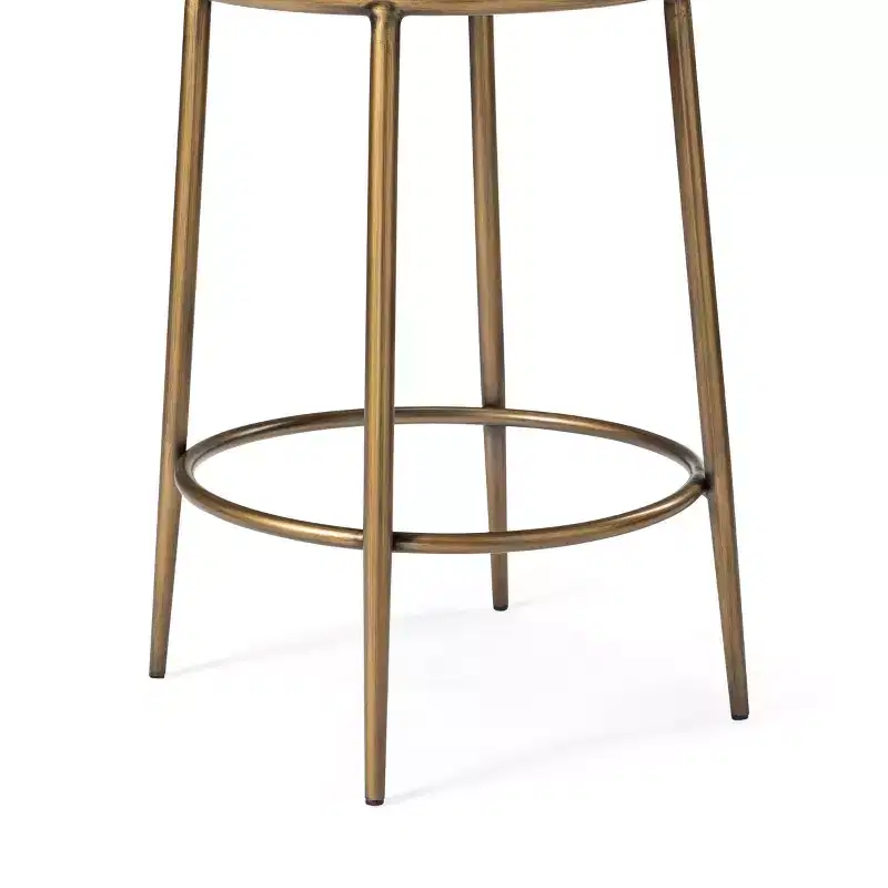 Maven Lane Stella Backless Metal Counter Stool with Fabric Upholstered Seat 26