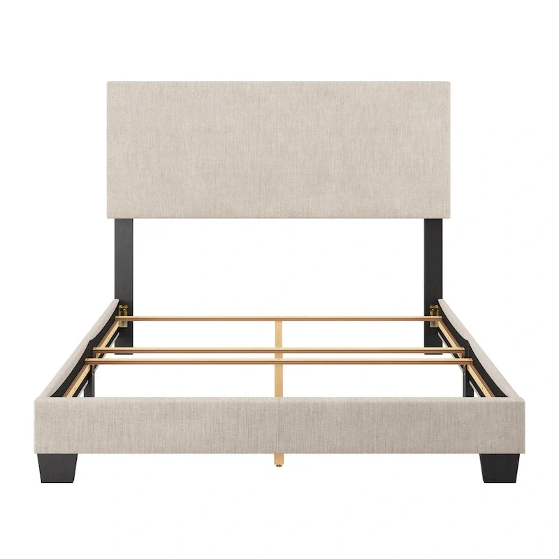 Full/Double Upholstered Bed Frame with Padded Headboard