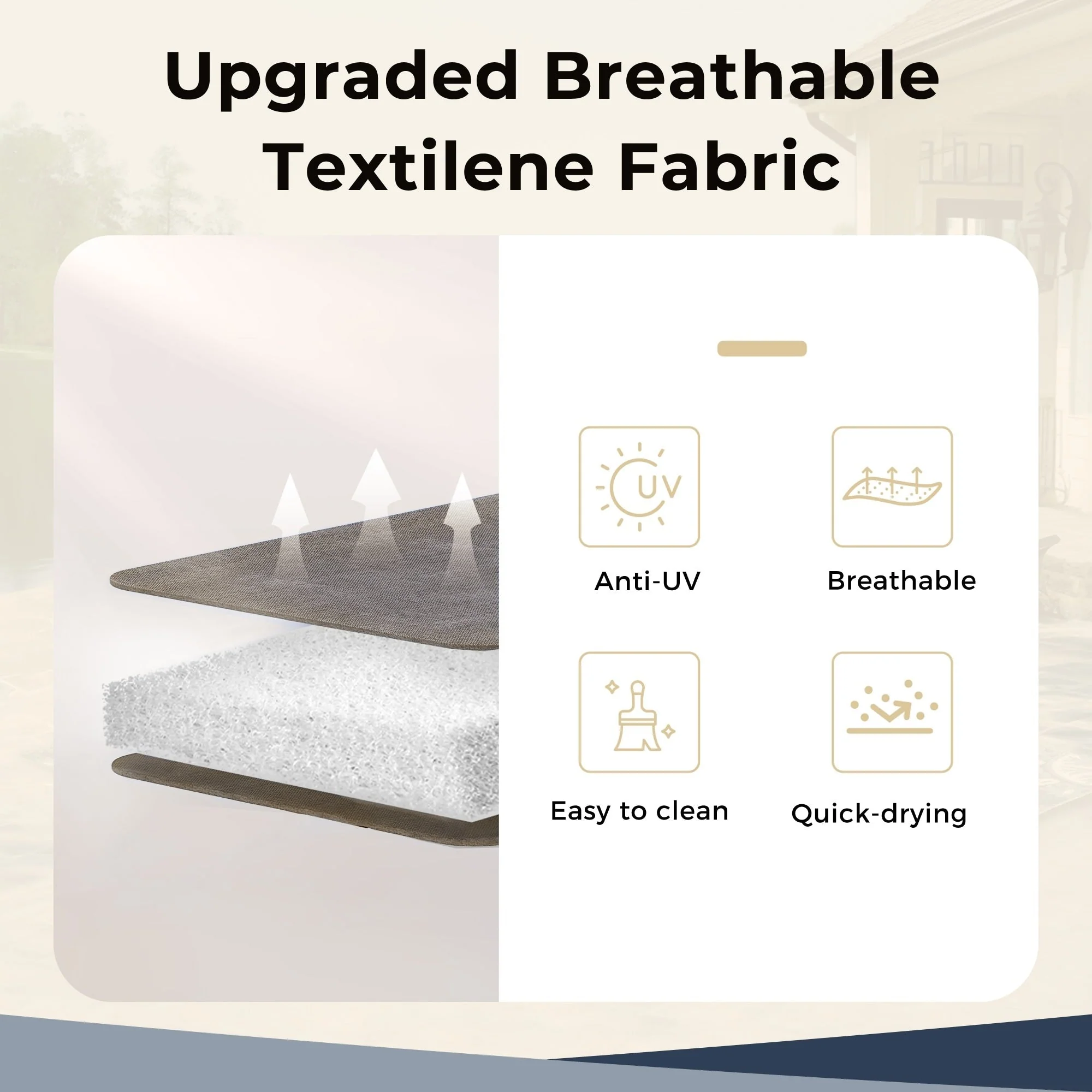 MAISON ARTS 8 PCS Patio Dining Set with 13ft Patio Umbrella