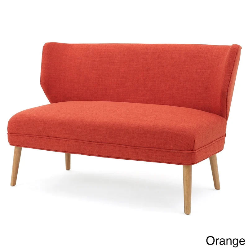 Desdemona Mid-Century Fabric Loveseat by Christopher Knight Home