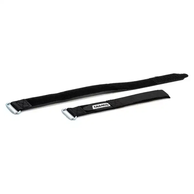 Camco 42503 Universal Fit 12 Inch Replacement Awning Strap Set with Metal D-Ring