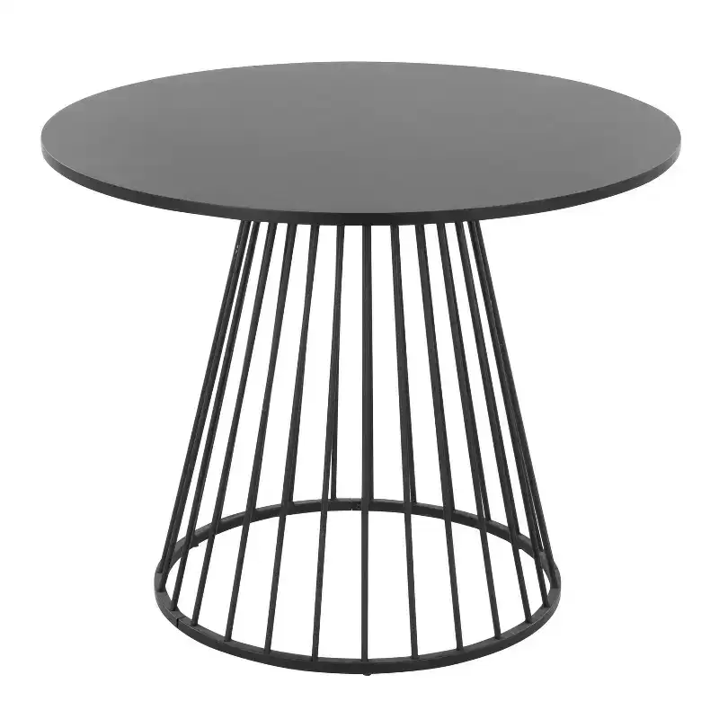 LumiSource Canary MDF Dining Table Black Metal/Black