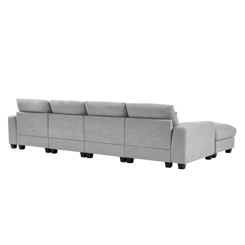 Modern Large L-Shape Sectional Convertible Sofa Couch with Reversible Chaise
