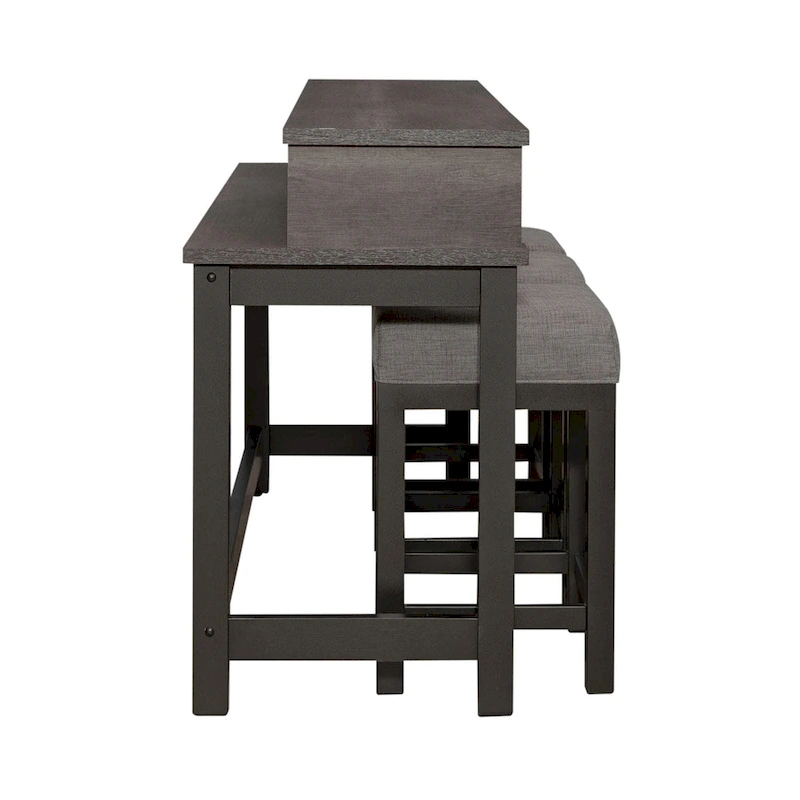 Tanners Creek Grey Console and Stools 4 Piece Bar Table Set