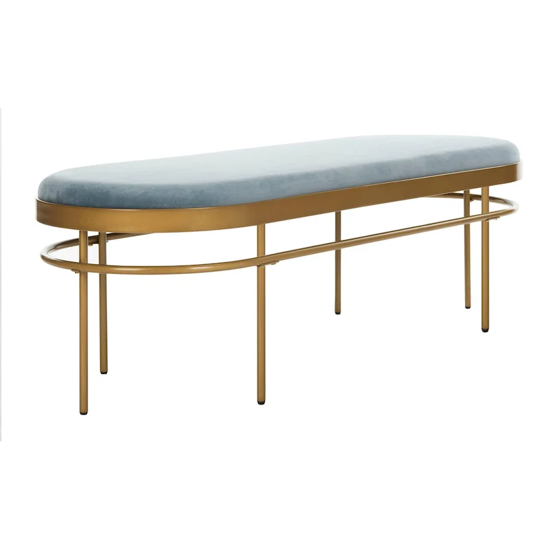 SAFAVIEH Omie Oval Bench - 63  x 22  x 20  - 63Wx22Dx20H