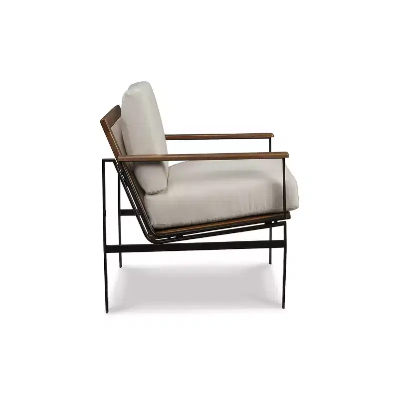 Signature Design by Ashley Casual Tilden Accent Chair, Ivory/Brown