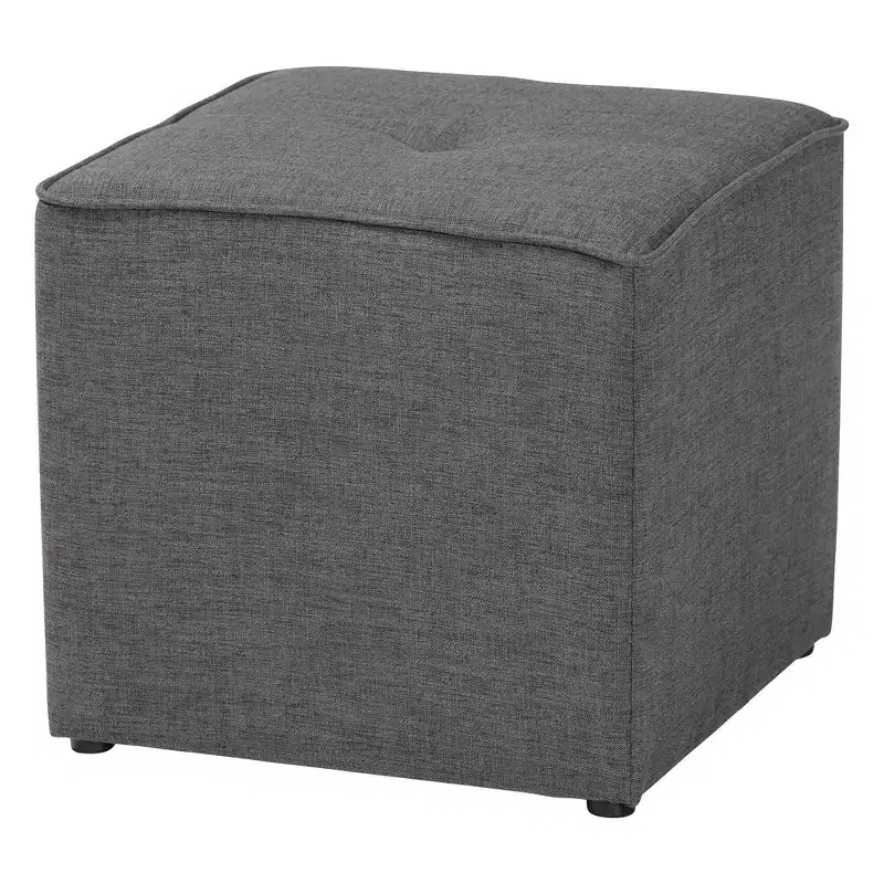 Corinne Modern and Contemporary Fabric Upholstered Ottoman - Baxton Studio