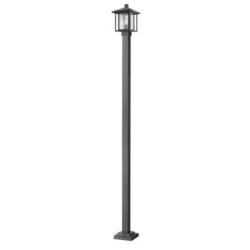 Aspen Outdoor Post Mount Fixture - 9.25 Glass, Dimmable, Wet Rated, 100W Incandescent