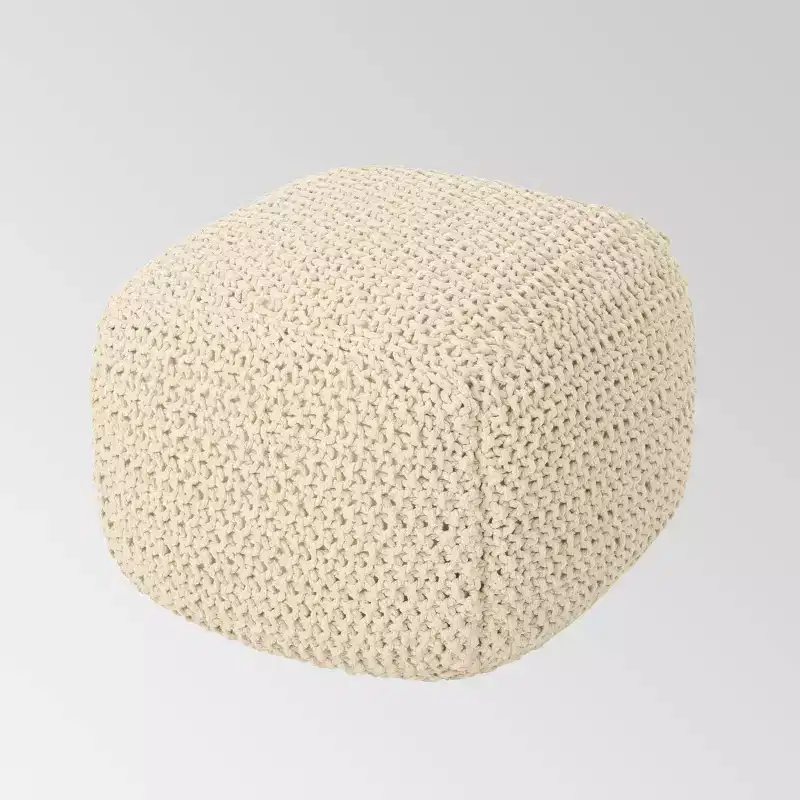 Elowski Knitted Pouf - Christopher Knight Home