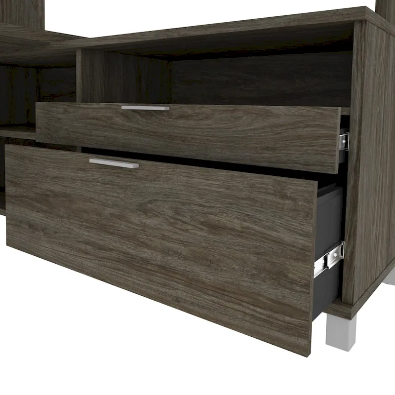 Pro-Linea L-Desk with Open hutch