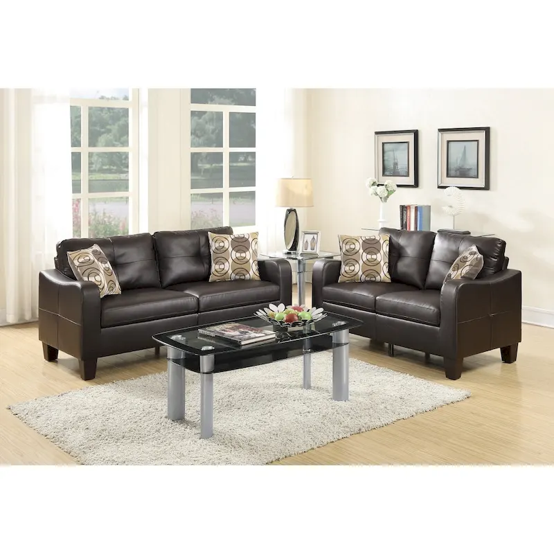 2 Piece Sofa Set with Accent Pillows