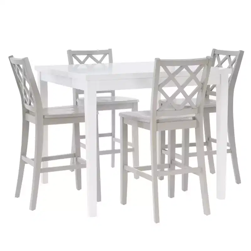 Powell 5pc Shelby Square Counter Height Dining Set Gray