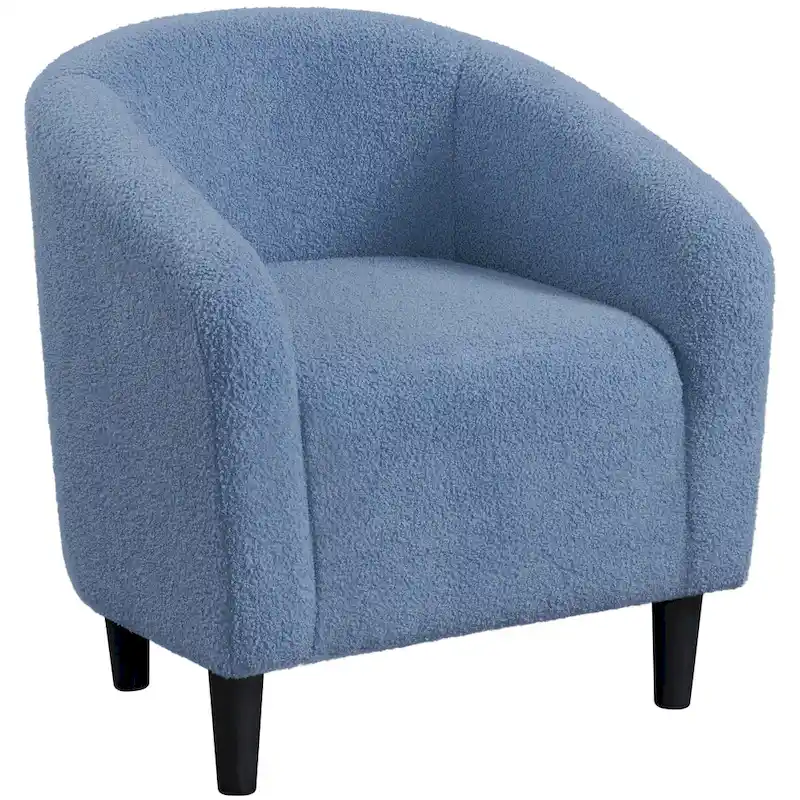 Ivory / Boucle / Single-Seat Barrel Accent Chair