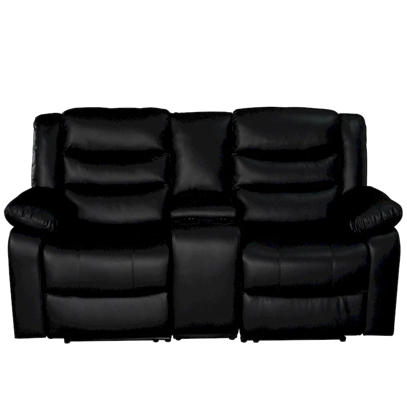 Manual Reclining 3-Piece Living Room Sofa Set - Sofa with Dropdown Table, Loveseat with Console, and Recliner