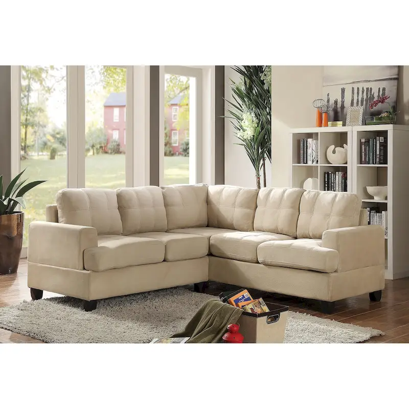 Sandridge 80 in. W 2-piece Microfiber L Shape Sectional Sofa - 80L x 80W x 36H