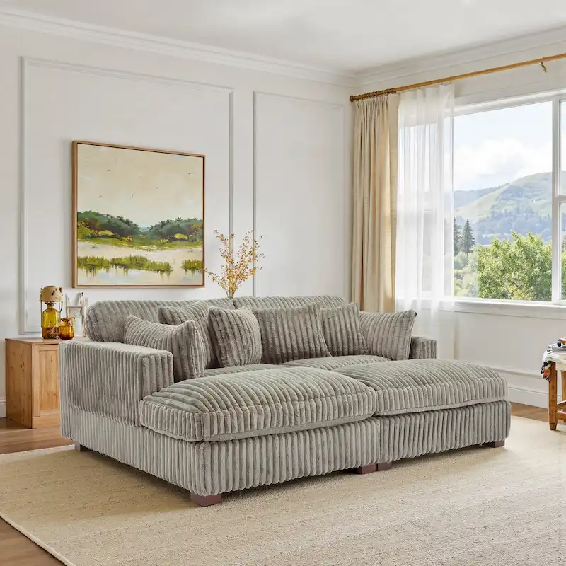 Modular Sectional Fabric Sofa for Living Room & Bedroom