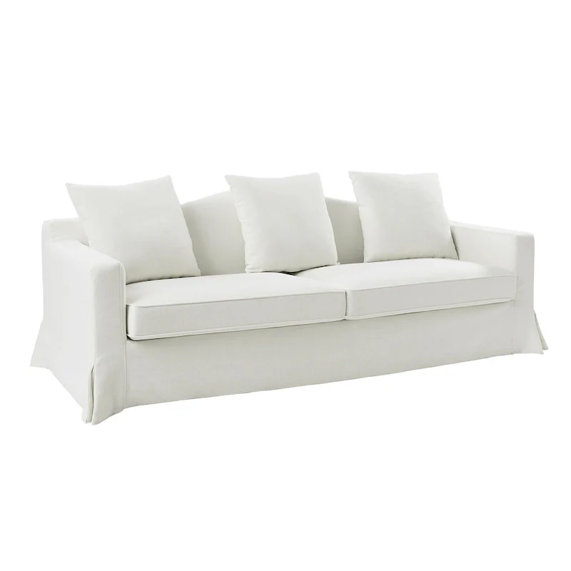 Antonio Transitional 83.5 Slipcovered Sofa with Curved Back by HULALA HOME