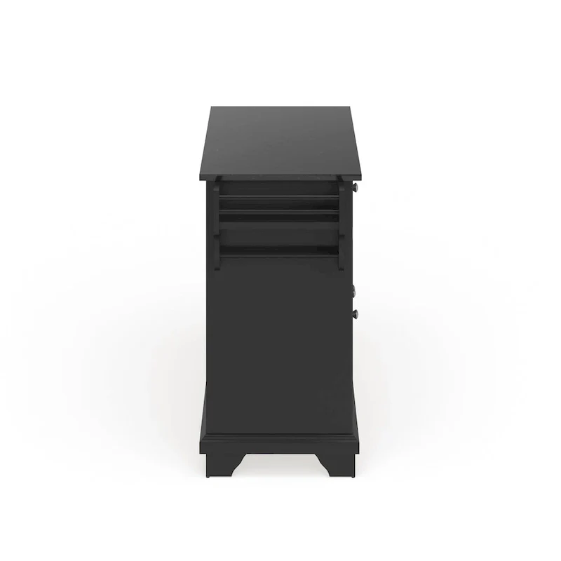 Lafayette Granite Top Kitchen Island in Black Finish - 51.5W x 18D x 36H