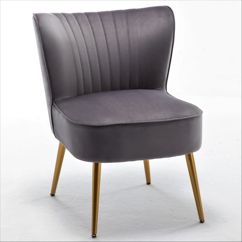 Us Pride Furniture Sauter 23.2 Wide Mid-Century Modern Microfiber Accent Chair