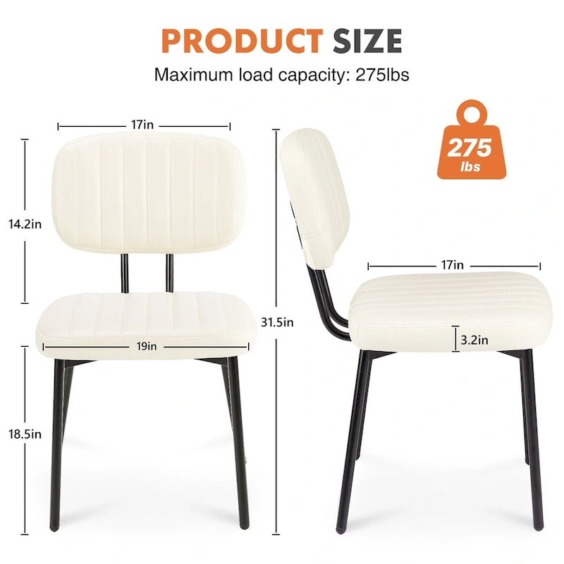 Upholstered Mid Century Modern Kitchen Dining Room Accent Chairs