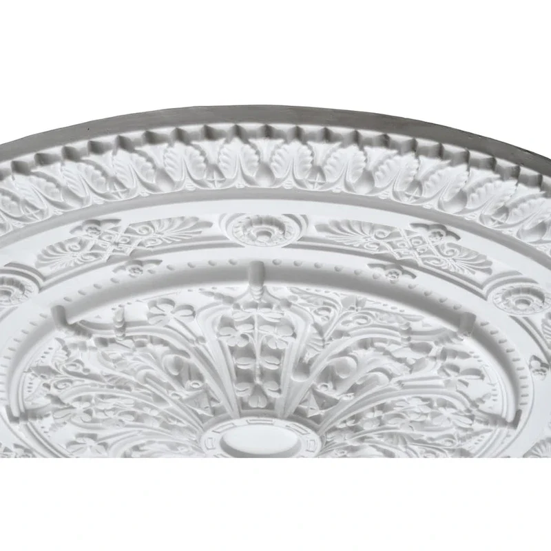 Classic White Round Ceiling Medallion 37 Inch Dia