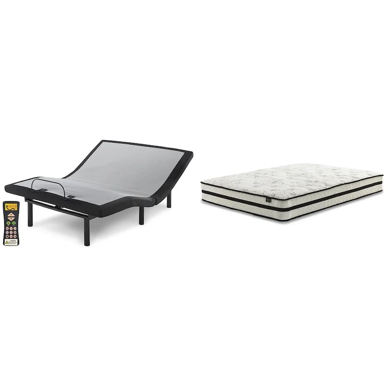 10 Inch Hybrid Black/White 2-Piece Mattress Package