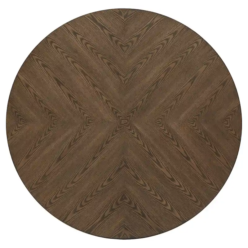 Tournus Dual-tone Solid Rubberwood Round Dining Table Set by iNSPIRE Q Classic