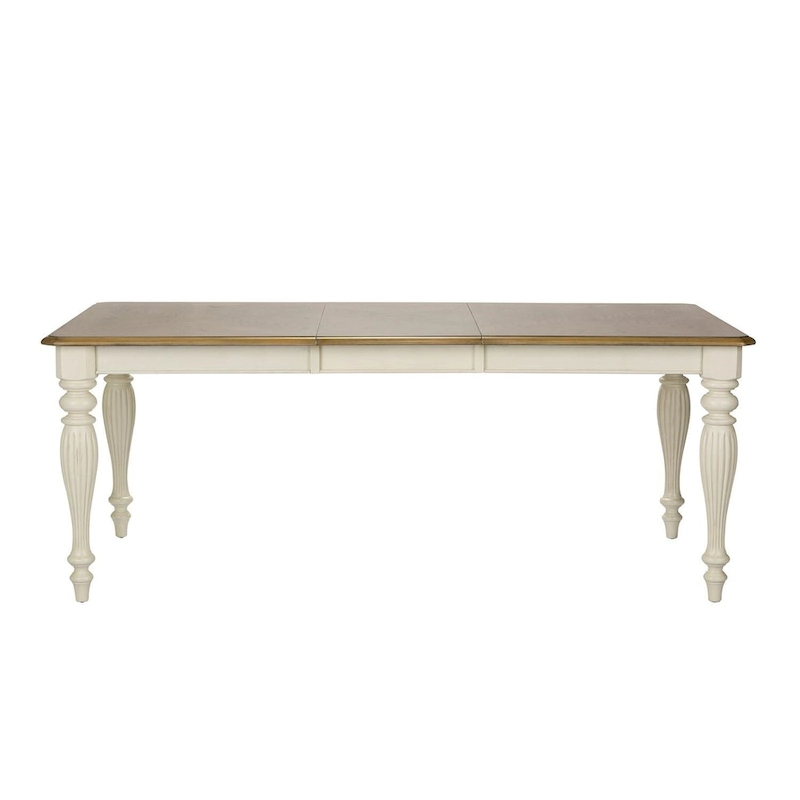 The Gray Barn Cumberland Creek Nutmeg & White Rectangular Leg Table